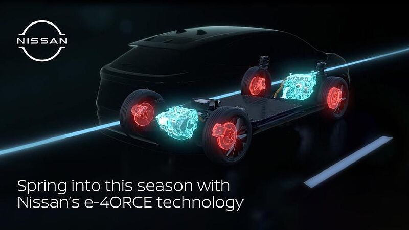 Nissan e-4ORCE Allradtechnik reagiert blitzschnell